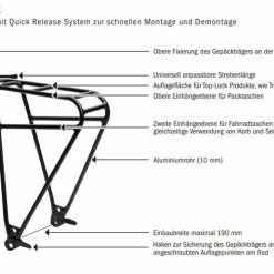 Ortlieb - Porte-bagages Universel Quick Rack (aussi Pour Tout-suspendus) -Accessoires Pour Vélos Soldes ortlieb quick rack porte bagages 1 3840x2160