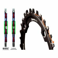 Praxis Works - Plateau VTT ERing Steel 104 Mm - Technologie Wave™ -Accessoires Pour Vélos Soldes praxis works plateau ering steel 104mm wawe maillon 3840x2160