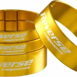 Reverse Components Reverse - Set D'entretoises De Direction “Spacer 1 1/8" -Accessoires Pour Vélos Soldes reverse ultra light spacer dore 3840x2160