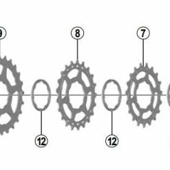 Shimano - Entretoise Y-1VN02000 Pour Cassette CS-M7000 SLX 11 Vitesses